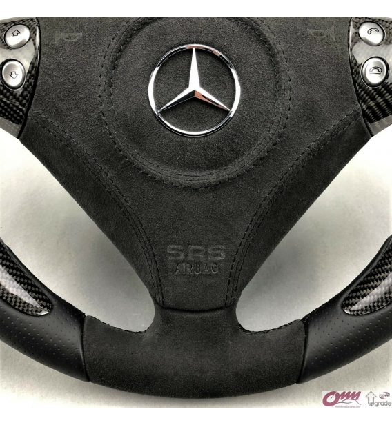 Mercedes AMG W203 C32 C55 karbon kaplama direksiyon simidi iç döşeme